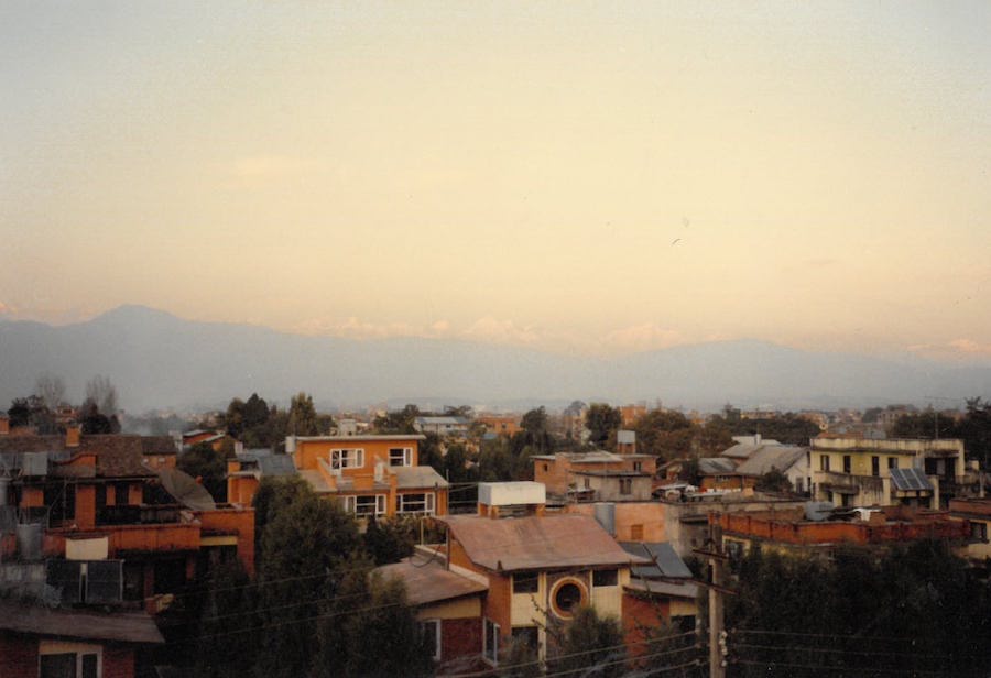 View of the Nepalese Himalayan range from Kathmandu