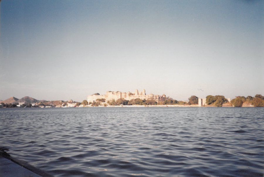 View of the Taj Fateh Prakash Palace from Lake Pichola, Udaipur